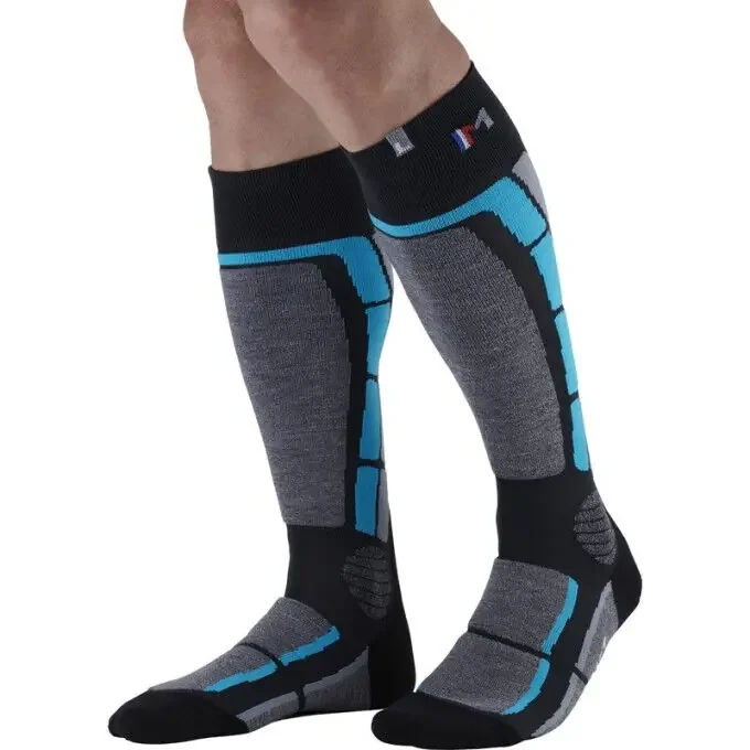 Prix Promo Chaussettes Monnet MI-BAS BACK SIDE Gris/Bleu