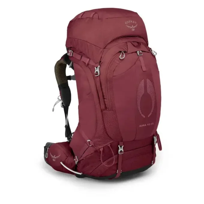 Promotion Saisonnière Sac à dos Osprey AURA AG 65 Berry Sorbet Red