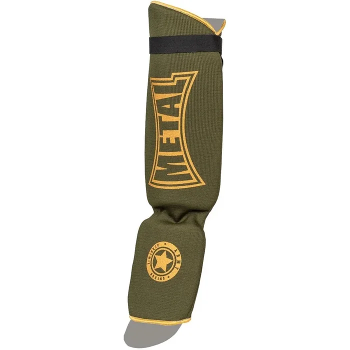 Protège-tibias boxe Thaï + pied coton Metal Boxe Military