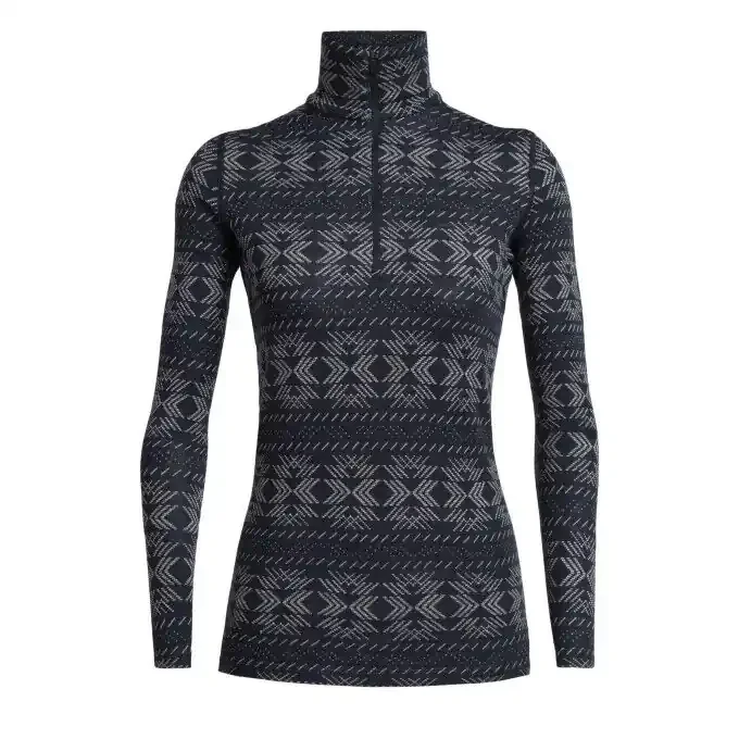 Pull 1/2 zip Icebreaker VERTEX CRYSTALLINE Midnight Navy Soldes