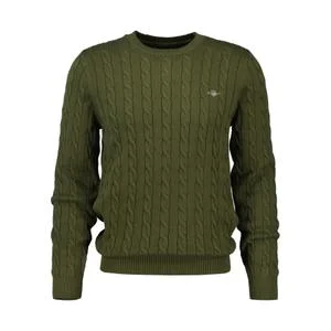 Pull col rond en maille de coton torsadée