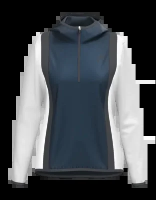 Pull de Tennis Head Femme Club 25 Tech Hoodie Navy White