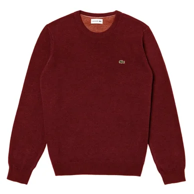 Pull Lacoste Homme AH3467 Sweater Crew Neck Bordeaux