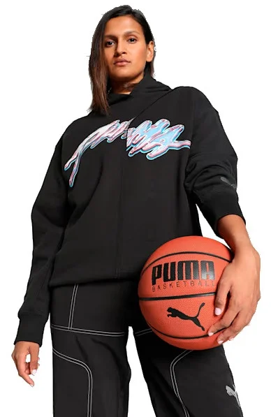 Puma Womans Basketaball Cherry on Top Graphic Oversized Hoodie