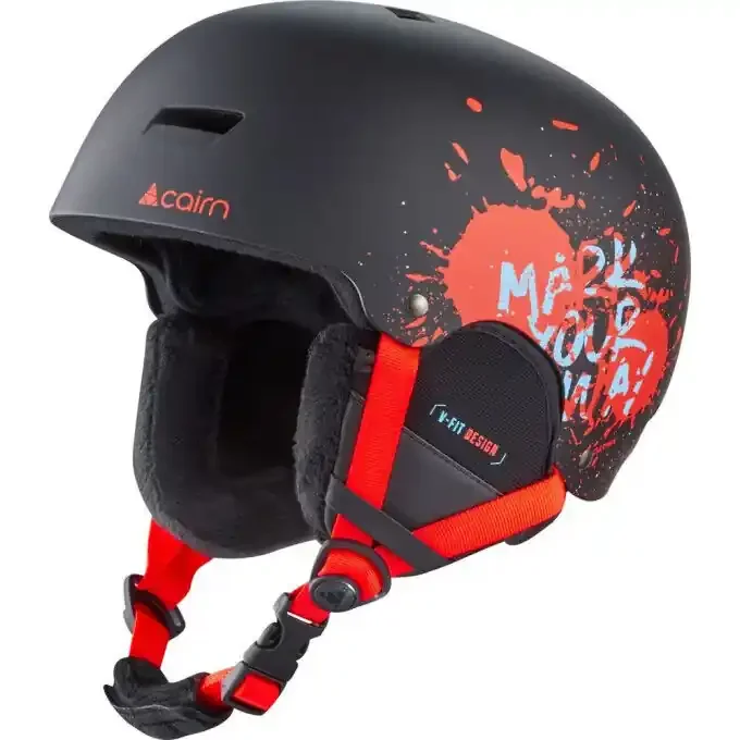 Quantité Limitée Casque de ski Cairn DARWIN Black Fire Paint