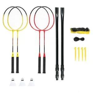 Raquette de badminton en aluminium + volant + filet + housse NRZ264 (x9)