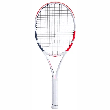 Raquette de Tennis Babolat Pure Strike 100 Blanche Rouge 2020 (Non Cordée)