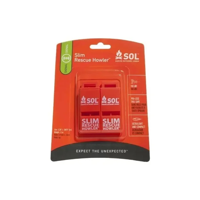 Remise Sifflet de survie Slim Rescue Howler de SOL