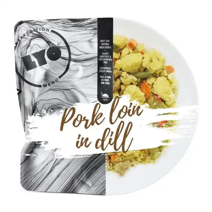Repas lyophilisé Lyofood Filet de porc et pommes de terre à l’aneth 500g Pas Cher