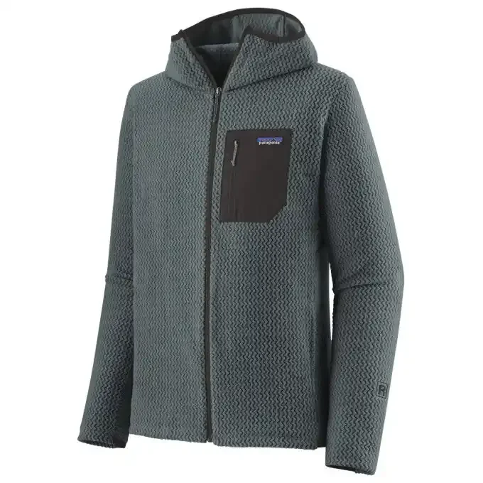 Retour Gratuit Polaire Patagonia M&rsquo;S R1 AIR FULL ZIP HOODY Nouveau Green