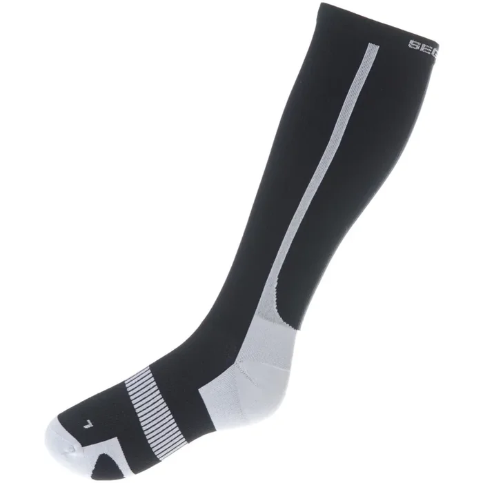 Seger Compression Comfort, chaussettes de course, noir/blanc Seulement Aujourd’hui