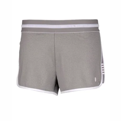 Short de Tennis K Swiss Women Hypercourt Short Light Grey Melange White