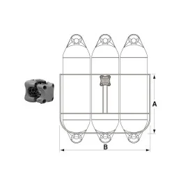 Soporte de 3 Defensas
