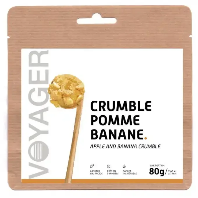 Super Prix Repas lyophilisé Voyager Crumble pommes bananes 80g