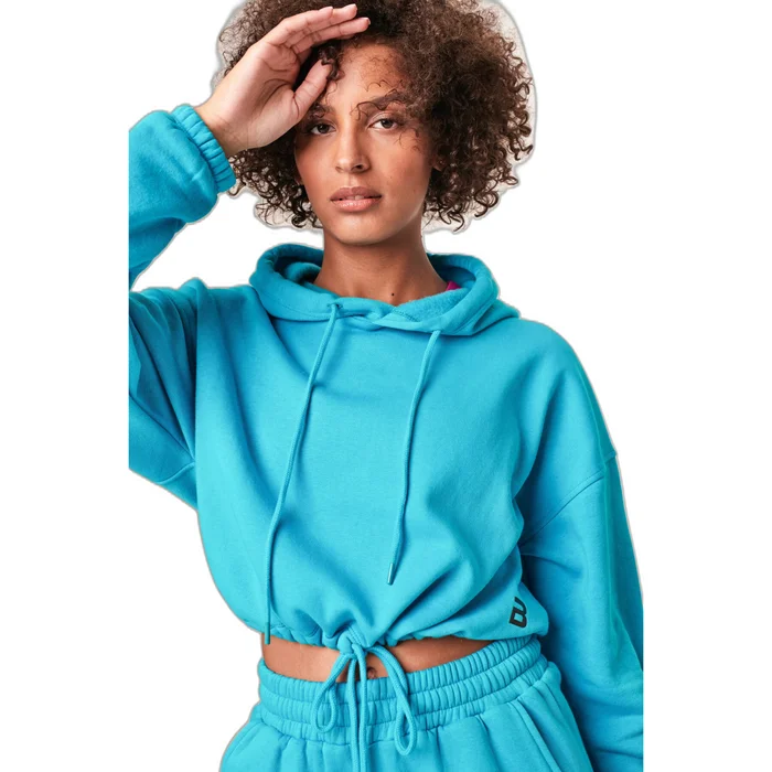 Sweatshirt u00e0 capuche crop femme Biotech USA League [Taille L]