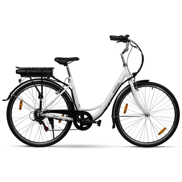 Swoop Bicicleta Eléctrica Clásica Mujer 28&Prime; Blanco