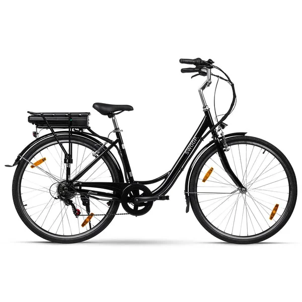 Swoop Bicicleta Eléctrica Clásica Mujer 28&Prime; Negra