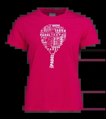 T-Shirt de Padel HEAD Women Typo Magenta