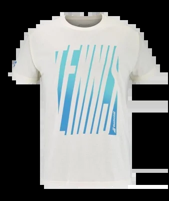 T-shirt de Tennis Babolat Men Exercice Message Tee Cannoli Cream