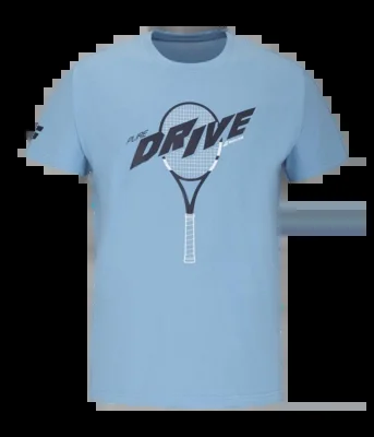 T-shirt de Tennis Babolat Unisex Drive Cotton Tee Drive Heritage Blue