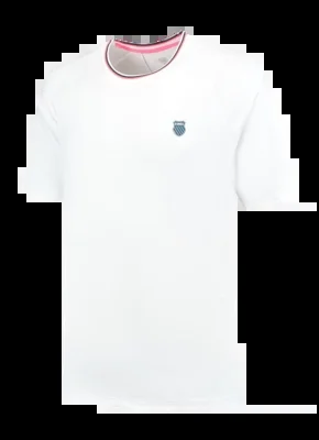 T-Shirt de Tennis K-Swiss Homme Hypercourt Mesh Crew 4 White