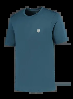 T-shirt de Tennis K-Swiss Men Hypercourt Basic Crew 4 Indian Teal