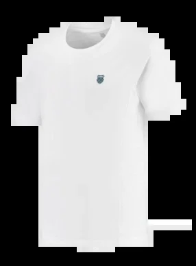 T-shirt de Tennis K-Swiss Men Hypercourt Print Crew 4 White