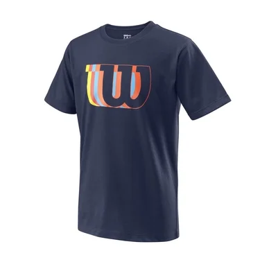T-shirt de Tennis Wilson Garçon Blur W Tech Tee Bleu Marine