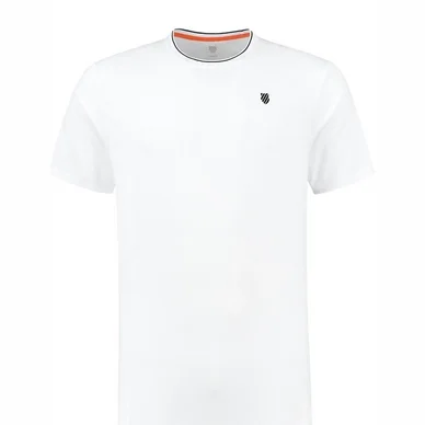 T-shirt de Tennnis K Swiss Men Hypercourt Mesh Crew White