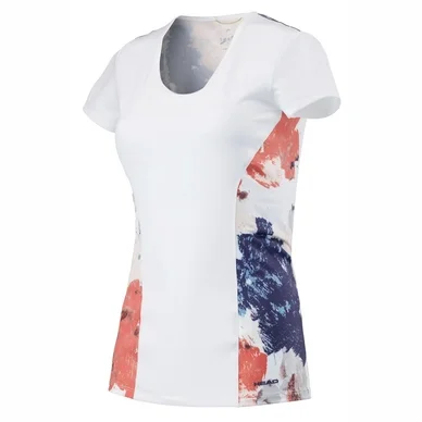 T-Shirt HEAD Vision Graphic White Coral Fille