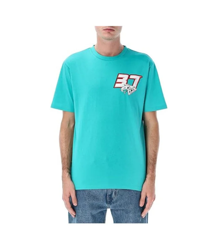 T-shirt homme Pedro Acosta 37 – Motorbike Moto GP Officiel Homme Bleu Vert
