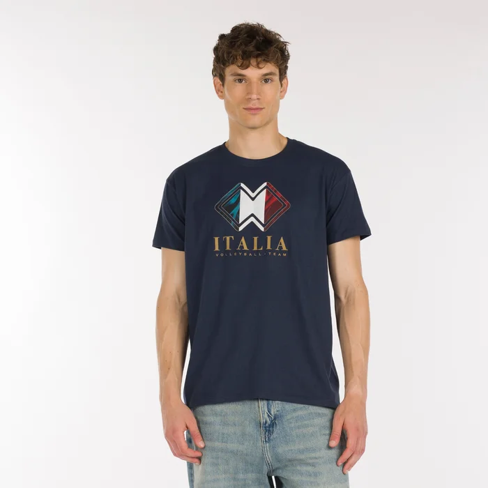 T‑shirt logo tricolore Bleu FIPAV