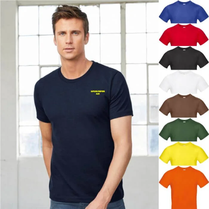 T-shirt Sapeurs-Pompiers 100% coton – Personnalise a l&rsquo;unite