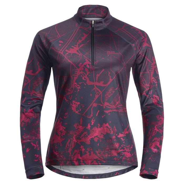 T-shirt technique manches longues imprimu00e9 femme Jack Wolfskin Morobbia [Taille XS]