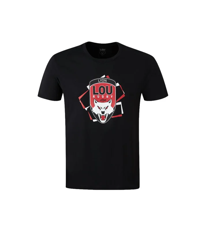 T-shirt Trace LOU Rugby Extérieur Officiel Lyon Homme Noir