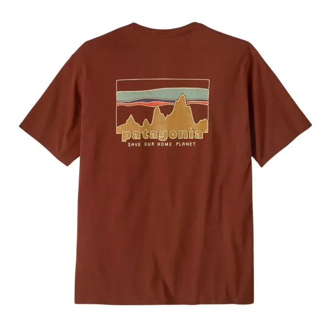 Tee-shirt bio Homme Patagonia ’73 Skyline – Dried Vanilla Authentique