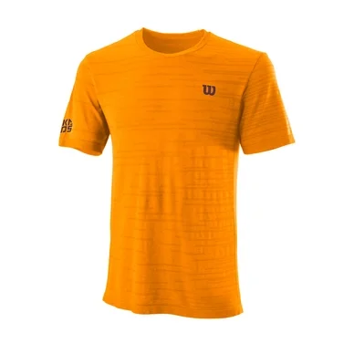 Tshirt de Tennis Wilson Men Kaos Rapide Seamless Crew Koi Orange