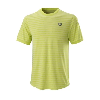 Tshirt de Tennis Wilson Men Stripe Crew Lime Popsicle