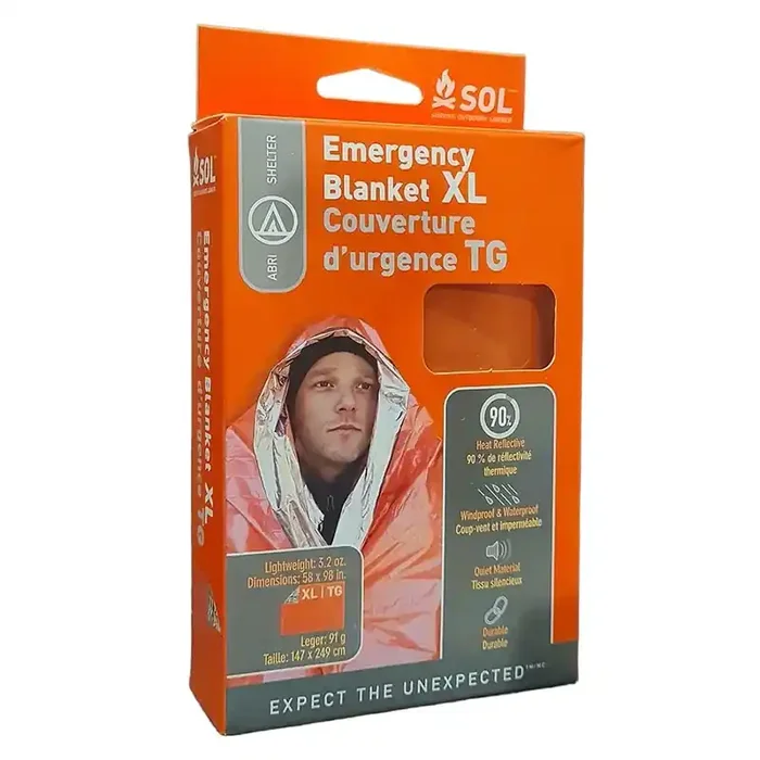 Usine Directe Couverture de survie 2 personnes Sol