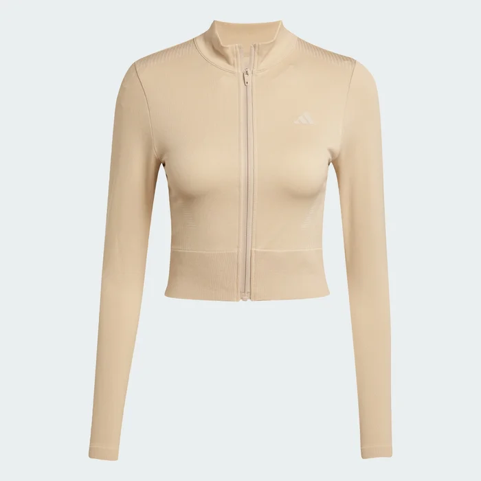 Veste d’entraînement crop zippé femme adidas Essentials Through