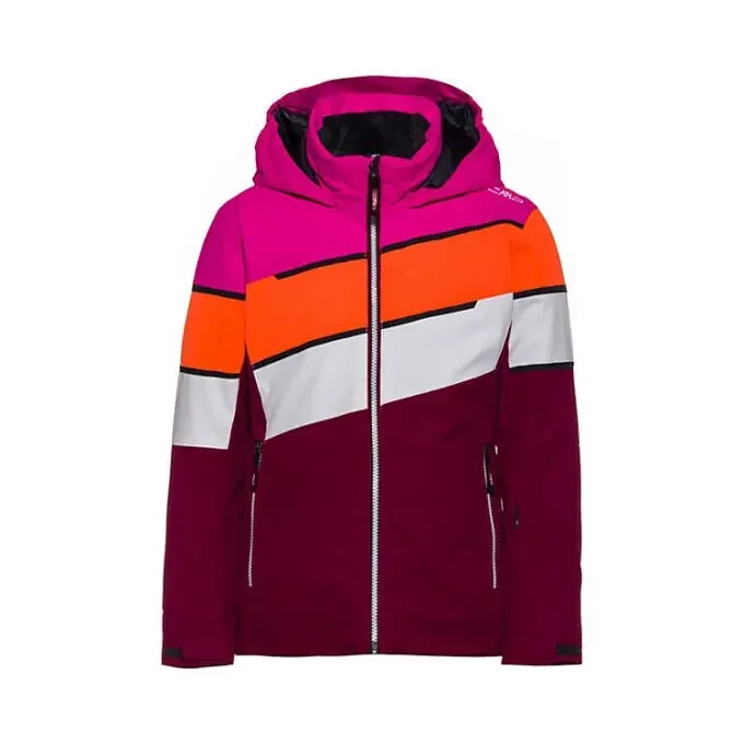Veste de ski CMP G FIX HOOD – DIAGONAL DETAILING Sangria Prix Réduit