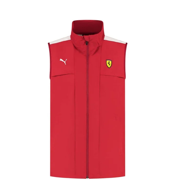 Veste sans manches Ferrari F1 Puma rouge cerise